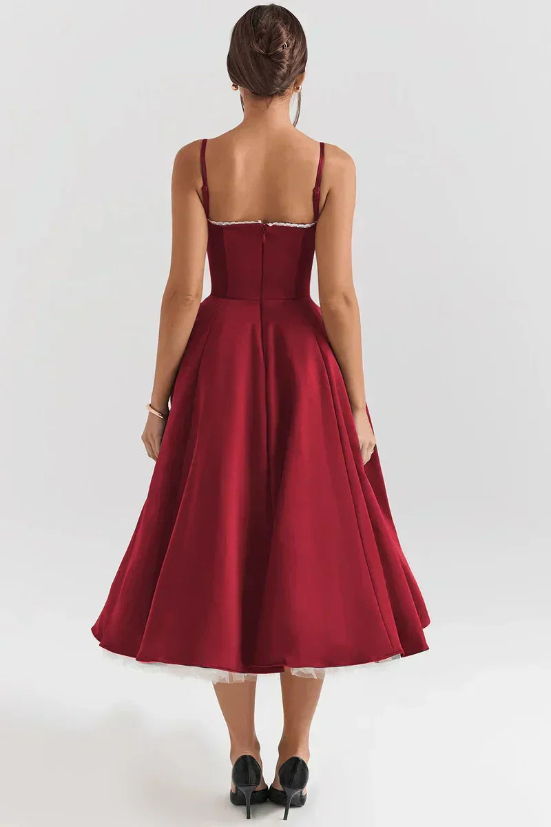Robe Midi à Double Couche Cloe