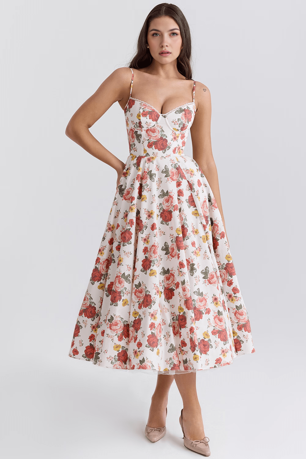 Robe Midi à Double Couche Cloe