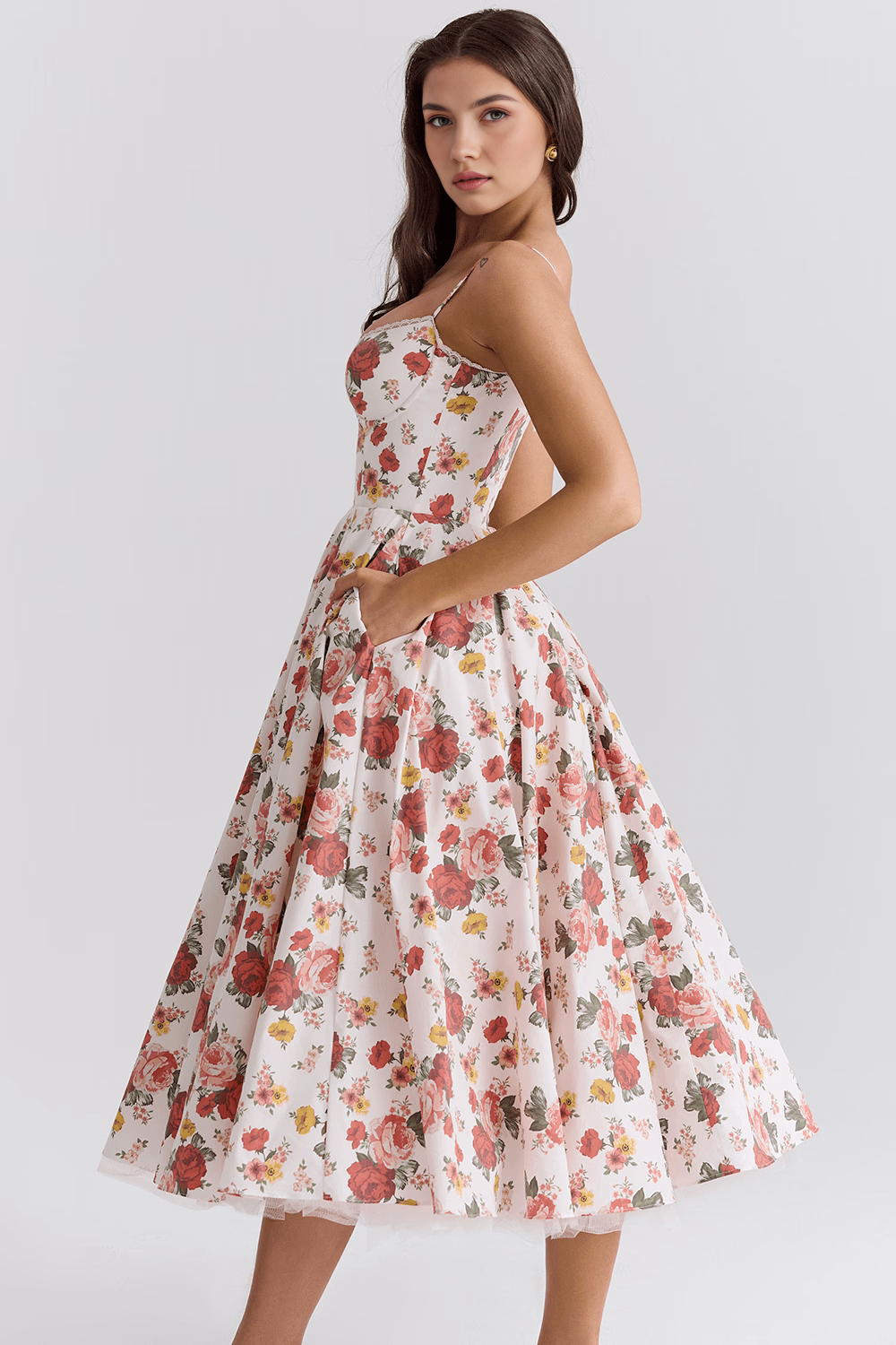 Robe Midi à Double Couche Cloe