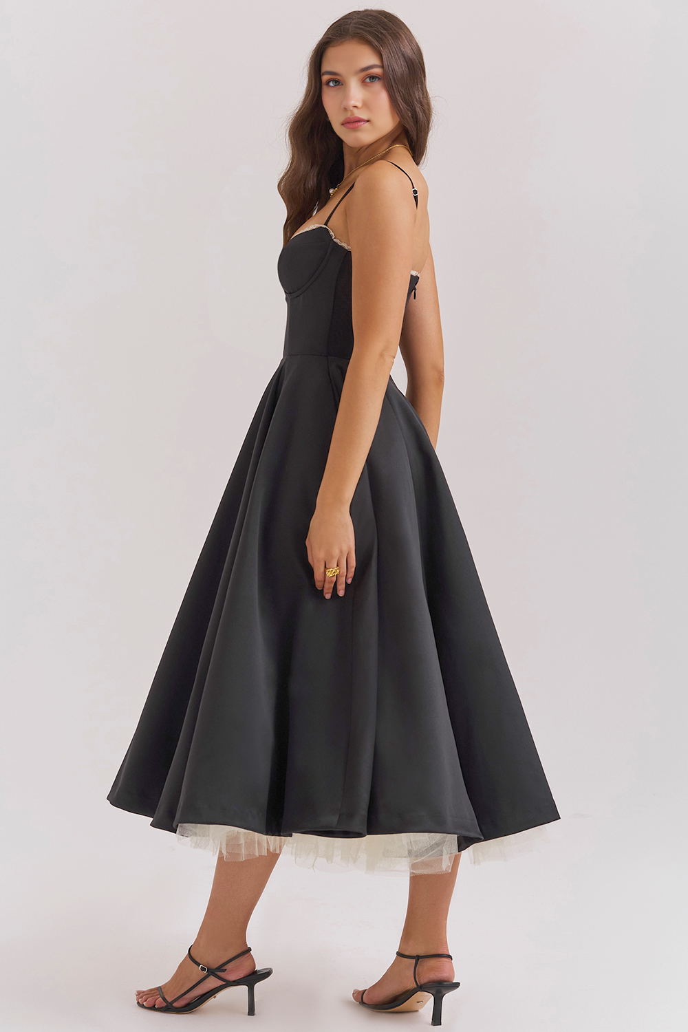 Robe Midi à Double Couche Cloe
