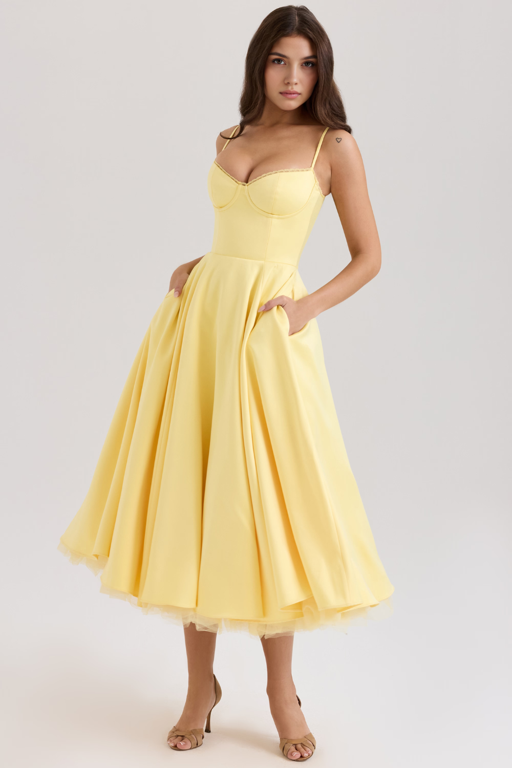 Robe Midi à Double Couche Cloe