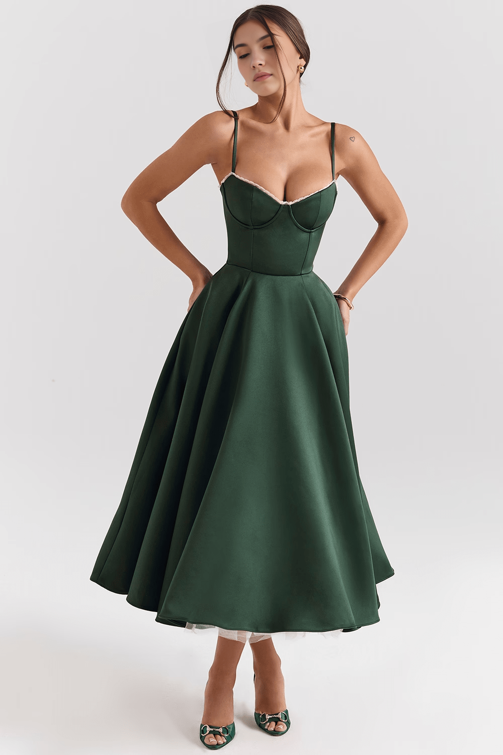 Robe Midi à Double Couche Cloe