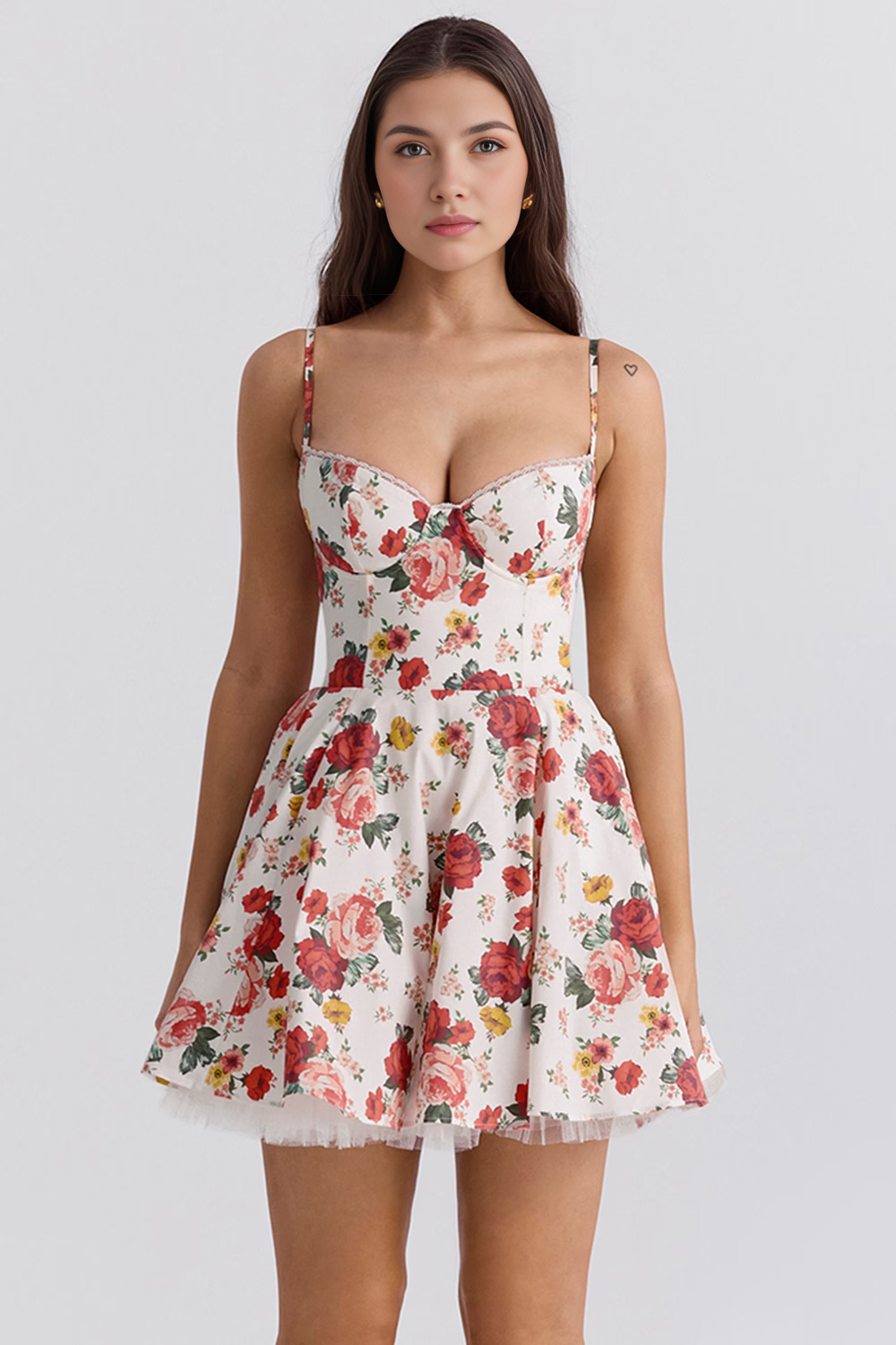 Robe courte à double couche Cloe
