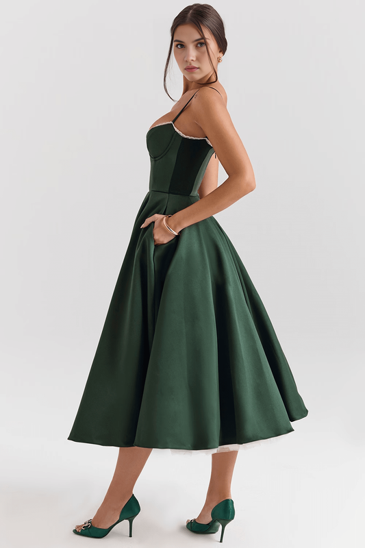 Robe Midi à Double Couche Cloe