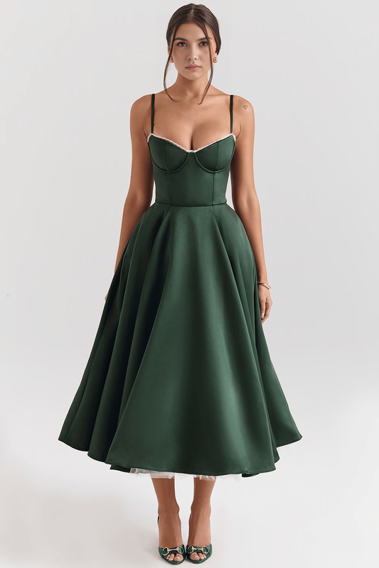 Robe Midi à Double Couche Cloe